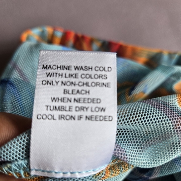 Shore Life Sheer Mesh Floral Coverup Pants Women's 2X Retro Tropical Hawaiian - Picture 9 of 13